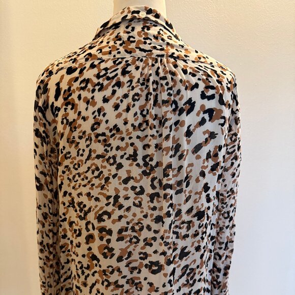 Anthropologie Cloth & Stone Luisa Leopard button down womens - Picture 12 of 12